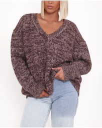 Petal & Pup - Libby Oversized Sweater - Brown Marle