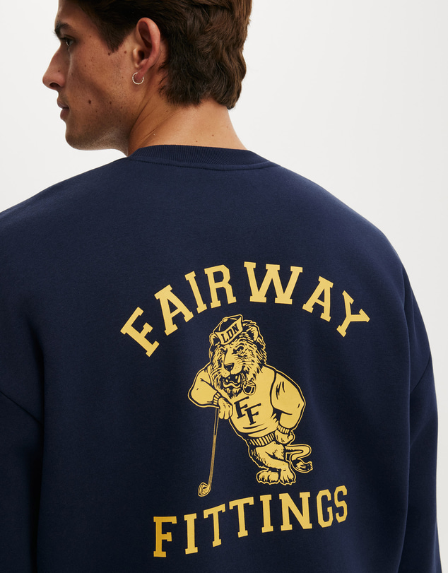 Cotton On - Relaxed Fit Graphic Crew Sweater