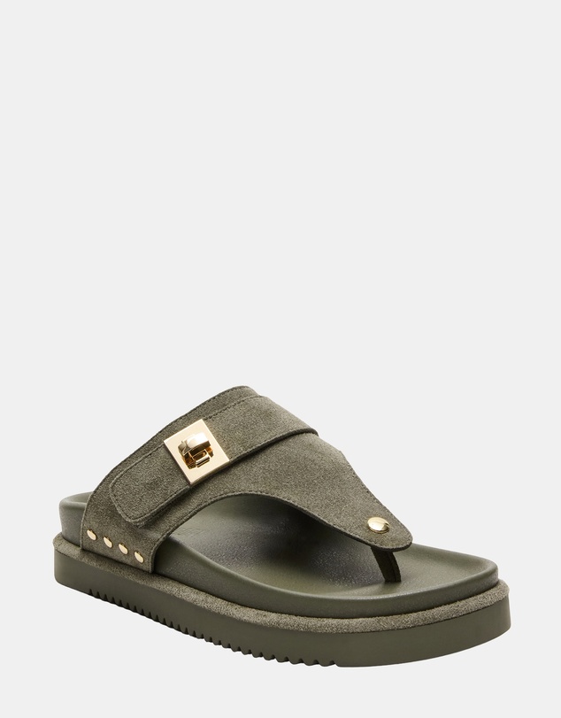 Steve Madden - Thona Olive Suede Sandals