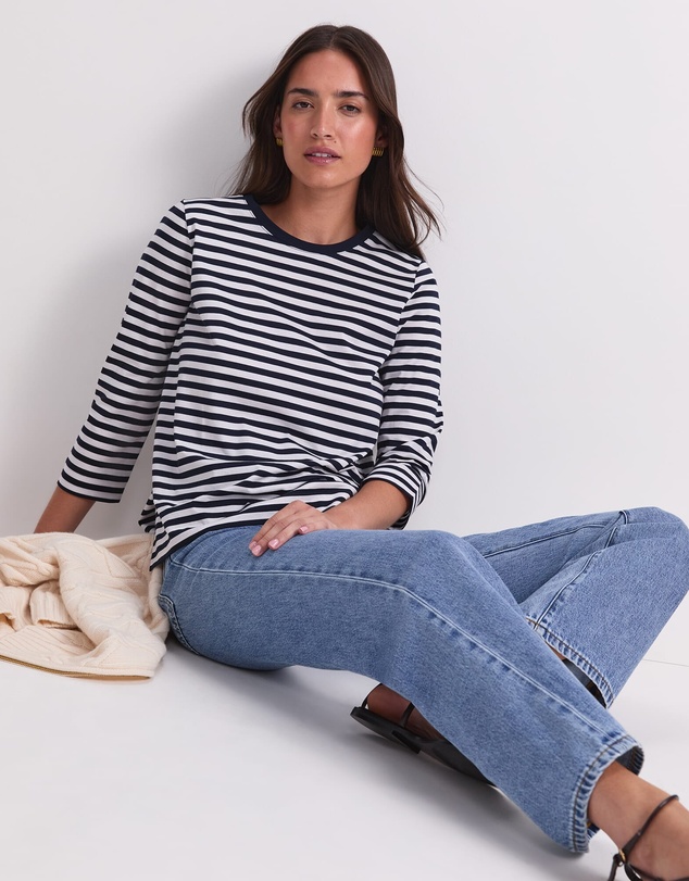 Sportscraft - Mercerised Cotton 3/4 Sleeve Tee