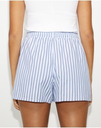 Dazie - Nina Stripe Double Waist Band Shorts