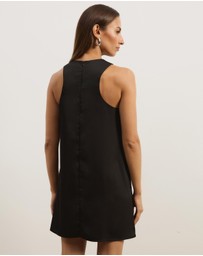 Atmos&Here - Skyla Satin A-Line Mini Dress
