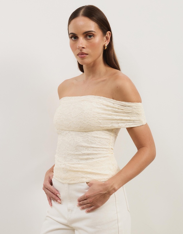 Atmos&Here - Eliza Lace Off Shoulder Top