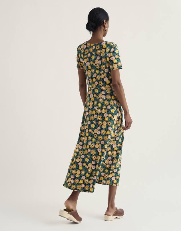 Seasalt - Seasalt Cornwall Multi Veronica Short Sleeve Midi Dress