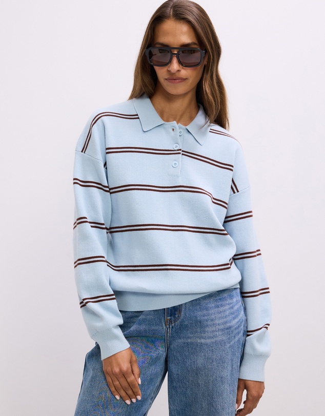 The Fated - Marlo Stripe Knit Polo