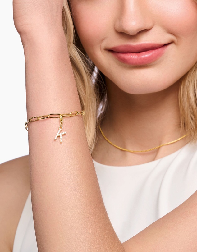 THOMAS SABO - Charm Bracelet with Cold Enamel Gold Plated