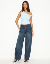 Dazie - Cherie Mesh Asymmetric Top