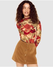 MINKPINK - Faye Faux Mini Skirt