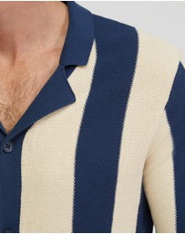 Oxford - Marty Knitted Stripe Shirt