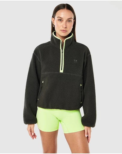 P.E Nation - Verde Sherpa Quarter Zip Jacket