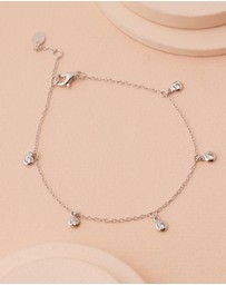 Bianc - Scattered CZ Bezel Drop Bracelet