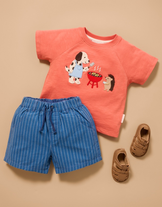 Purebaby - BBQ Relaxed Tee-Kids-Babies
