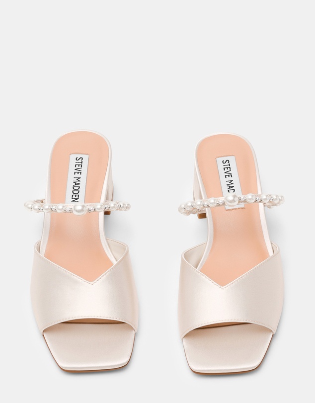 Steve Madden - Galilea Ivory Satin Heels