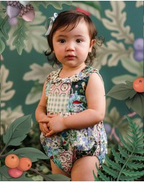 Fleur Harris - 'The Magic Faraway Tree' Pretty Patchwork Romper in Patchwork