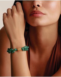 THOMAS SABO - THOMAS SABO Green Bead Bracelet Two-Row
