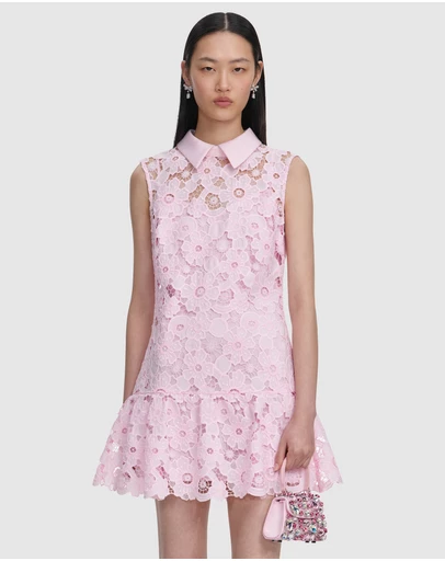 Self Portrait - Sequin Boucle Belted Mini Dress