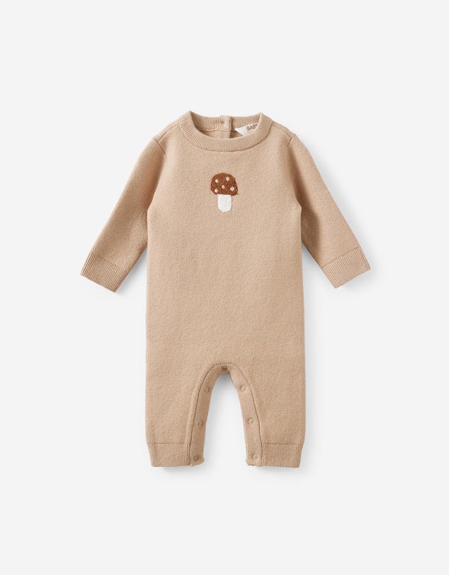 Cotton On Kids - Baby Organic Knit Long Sleeve Romper
