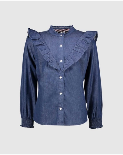 B.Nosy - Long Sleeve Denim Blouse - Kids-Teens