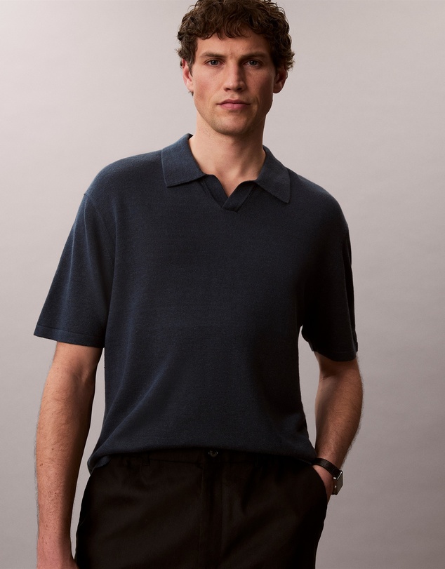 Calvin Klein - Linen Blend Polo Sweater