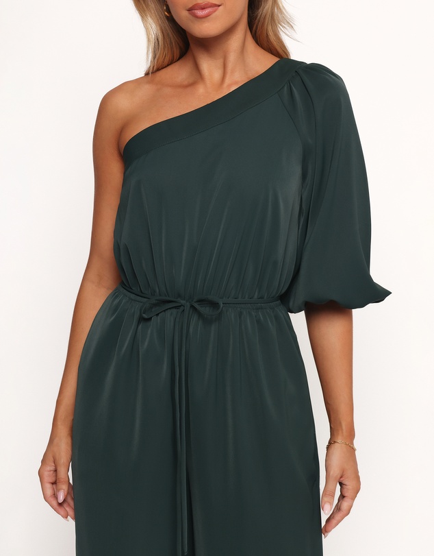 Petal & Pup - Hedda One Shoulder Jumpsuit - Emerald