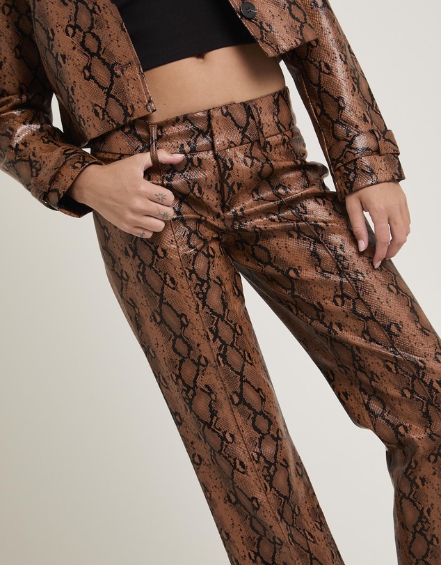 Alice In The Eve - Stassy Snake Faux Leather Pants