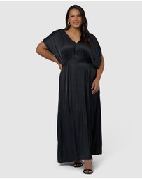 Pink Dusk by Curve Project - Aphrodite Satin Maxi Dress