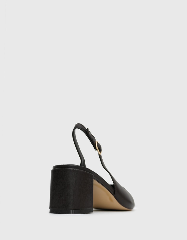 Betts - Wider Fit Kendra Leather Pointed Toe Slingback Pumps