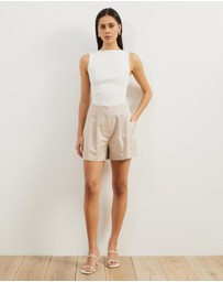 Atmos&Here - Kendal Pleated Tailored Shorts