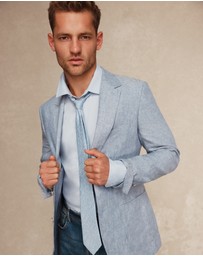 Country Road - Regular Fit Linen Chambray Jacket