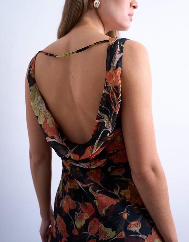 TOPSHOP - Double Layer Cowl Maxi Dress