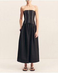 Shona Joy - Billie Contrast Strapless Midi Dress
