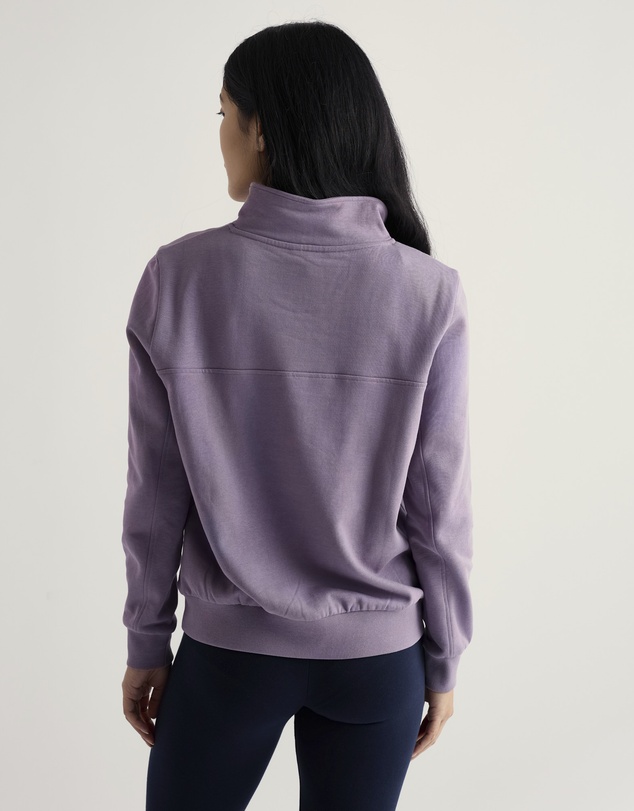 Seasalt - Seasalt Cornwall Purple Navigation Jersey Quarter Zip Sweatshirt
