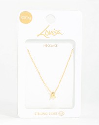 Lovisa - Gold Plated Sterling Silver Letter A Necklace