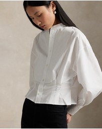Polo Ralph Lauren - Cropped Cotton Poplin Tuxedo Shirt