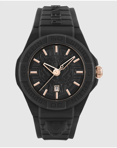 Plein Sport - PLEIN FEARLESS 46mm Black Dial and Black Silicone strap