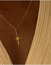 Ottoman Hands - Gold Northern Star Necklace