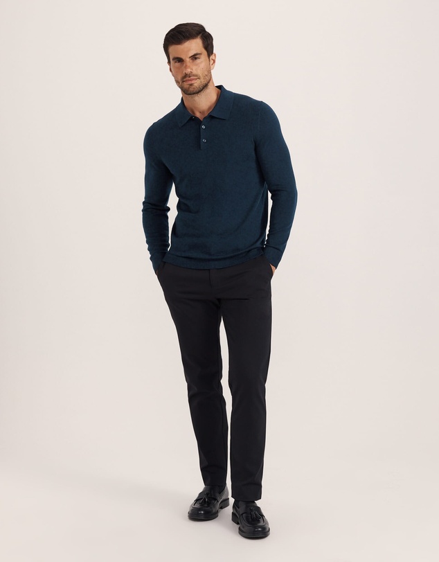 SABA - Franklin Merino Wool Long Sleeve Polo