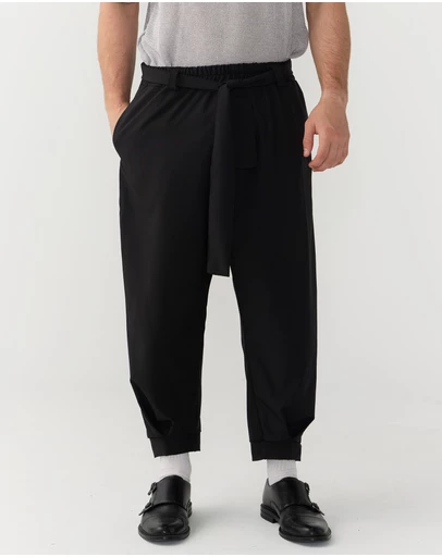 Justin Cassin - Homage Belted Tie Joggers