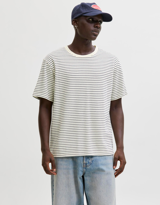 Jack & Jones - JJEDover Striped Tee SS Crew Neck SN