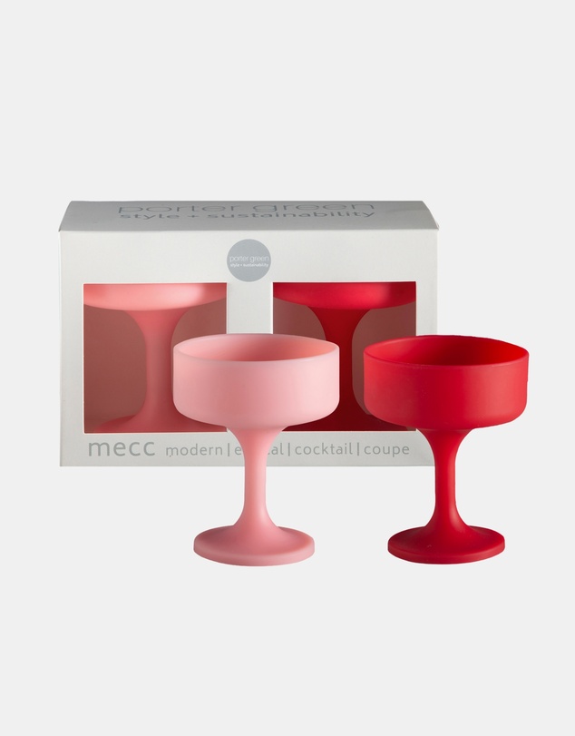 porter green - mecc | silicone unbreakable cocktail glasses
