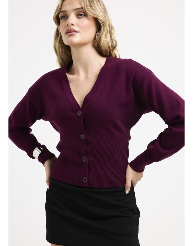 Alice In The Eve - Callie Cinched Long Sleeve Knit Cardigan