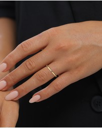 Elli Jewelry - Ring Crystal Stacking 925 Sterling Silver Gold-Plated
