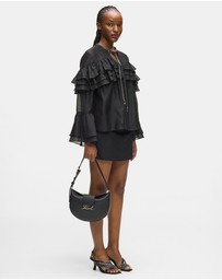 Karl Lagerfeld - K/Signature Halfmoon Shoulder Bag