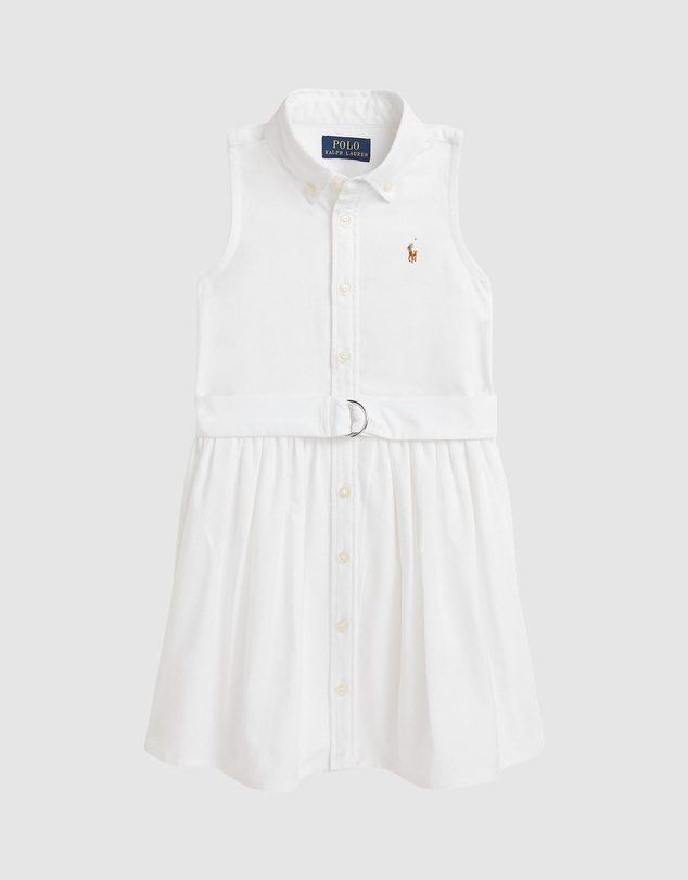 Polo Ralph Lauren - Belted Cotton Oxford Shirtdress - Babies-Kids