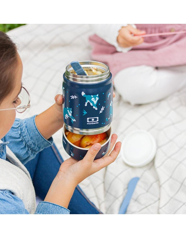 Monbento - Monbento Handy Kids Insulated Lunch Box with Compartments - Wolf