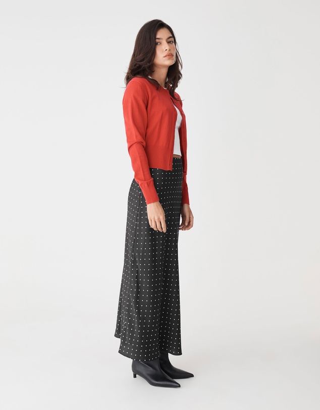 Forcast - Courtney Bias Satin Skirt