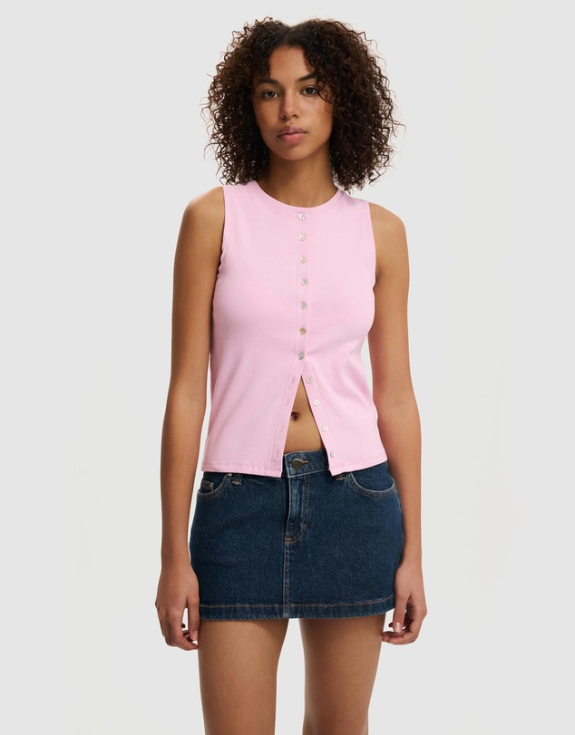 Cotton On - Bailey Button Detail Vest