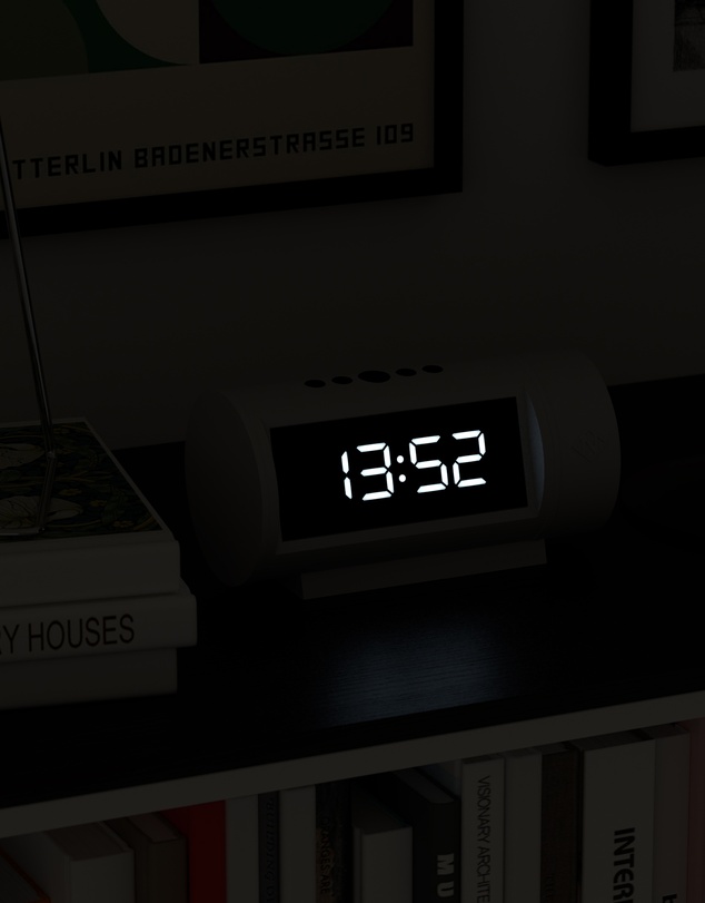 Newgate - Newgate Pil Led Alarm Clock White
