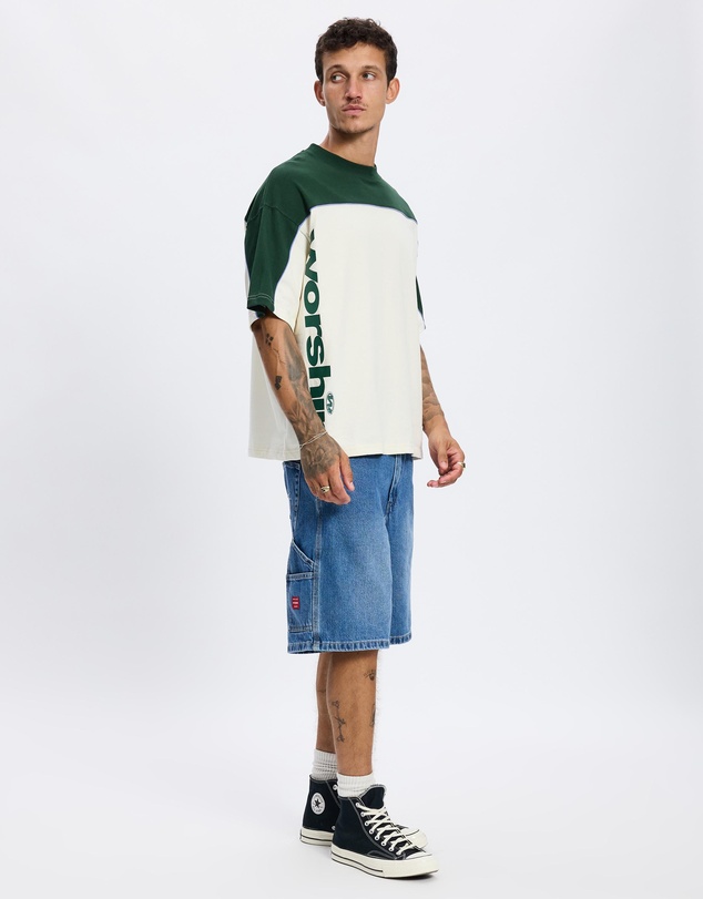 Worship - Sonic Box Fit Cropped Panel Tee