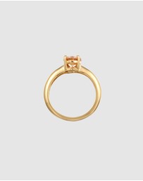 Elli Jewelry - Ring with Zirconia 925 Sterling Silver Gold-plated